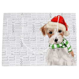 Funny Christmas Jack Russell Terrier Dog Große Geschenktüte