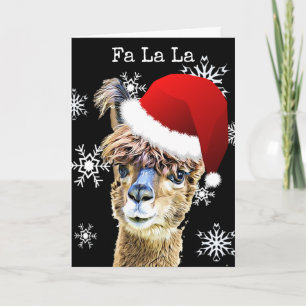 Funny Christmas La Llama Holidays Karte
