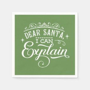 Funny Christmas Lieber Weihnachten Ich kann Skript Serviette