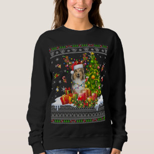 Funny Christmas Lights Sheltie Dog Funny Xmas häss Sweatshirt