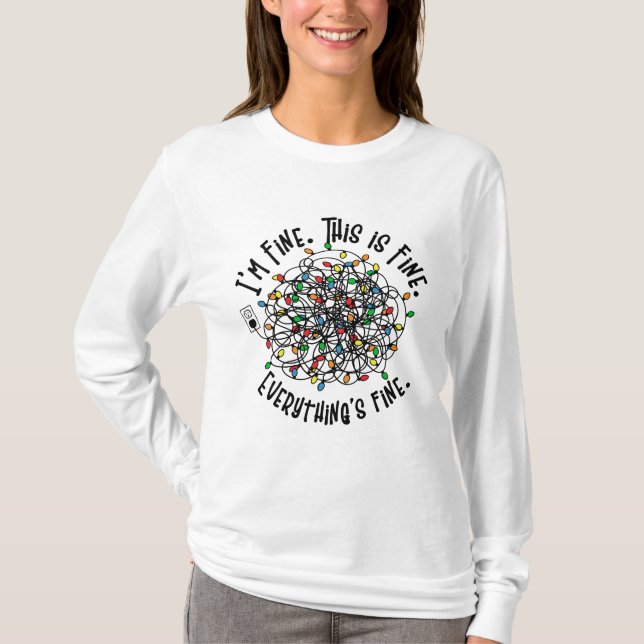 Funny Christmas Lights T-Shirt (Vorderseite)