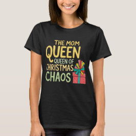 Funny Christmas Mama Queen Chaos Family Matching Tri-Blend Shirt