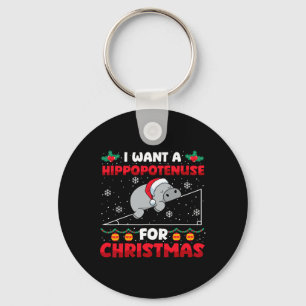 Funny Christmas Math Lehrer Hippopotenuse Math Lo Schlüsselanhänger