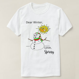 Funny Christmas Melmeldet Snowman Winter Frühling T-Shirt