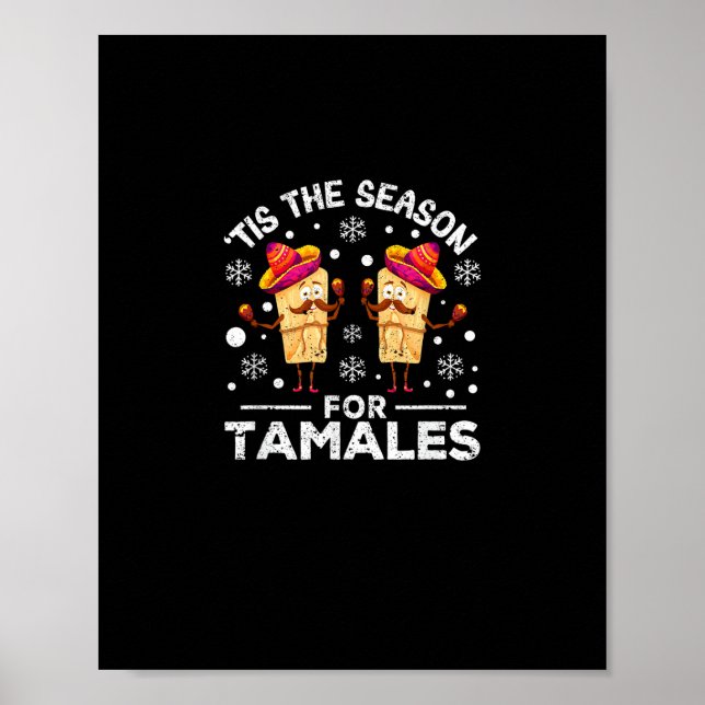 Funny Christmas Mexican Food Tis The Season For Ta Poster (Vorne)
