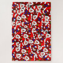 Funny Christmas Modern Whimsical Santa Collage