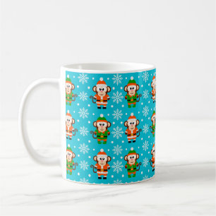 Funny Christmas Monkey Kaffeetasse