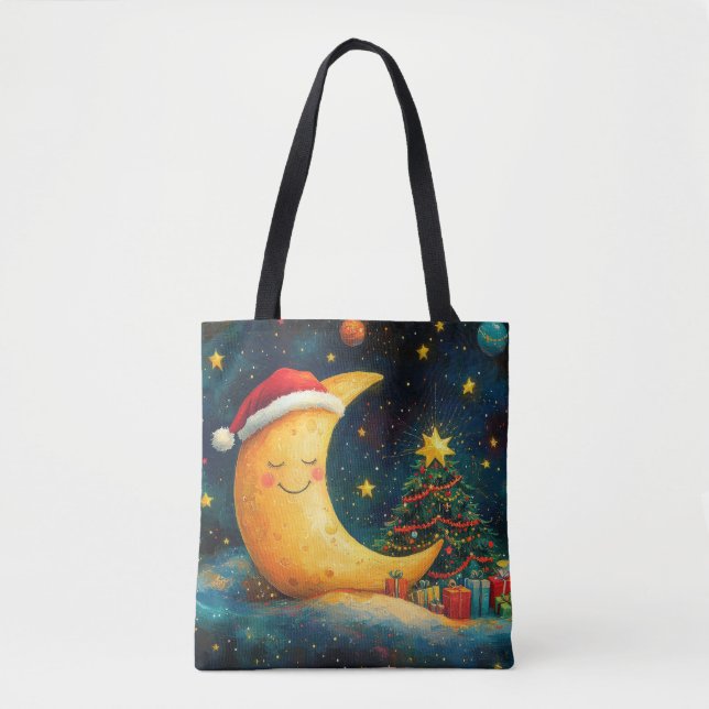 Funny Christmas Moon Galaxy Feier (Vorderseite)