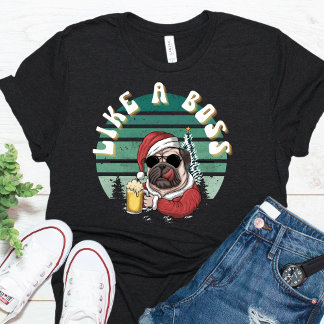 Funny Christmas Mops Dog T Shirt