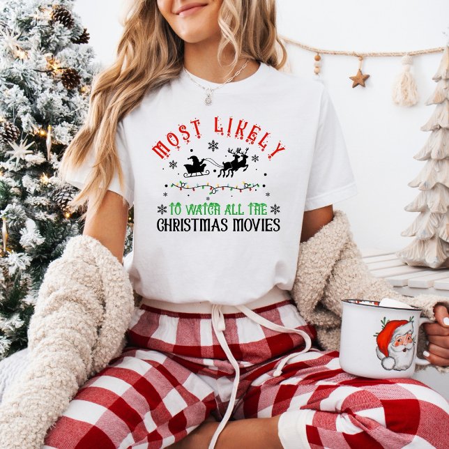 Funny Christmas Movie Lover  T-Shirt (Von Creator hochgeladen)