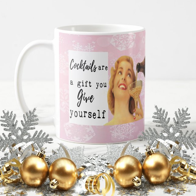 Funny Christmas Mug Best Friend "Gift Yourself" Kaffeetasse (Von Creator hochgeladen)