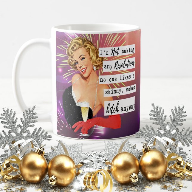 Funny Christmas Mug Best Friend NYE Resolutions Kaffeetasse (Von Creator hochgeladen)