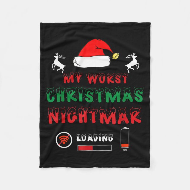 Funny Christmas My Worst For Gamers  Fleecedecke (Vorderseite)