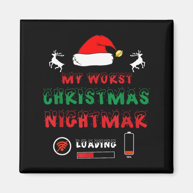 Funny Christmas My Worst For Gamers  Magnet (Vorne)