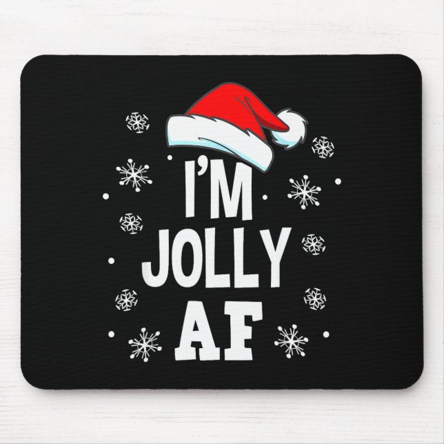 Funny Christmas Naughty Adults Pajama, Santa I'm J Mousepad (Vorne)