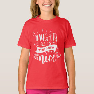 Funny Christmas Naughty ist das neue Nizza Monogra T-Shirt