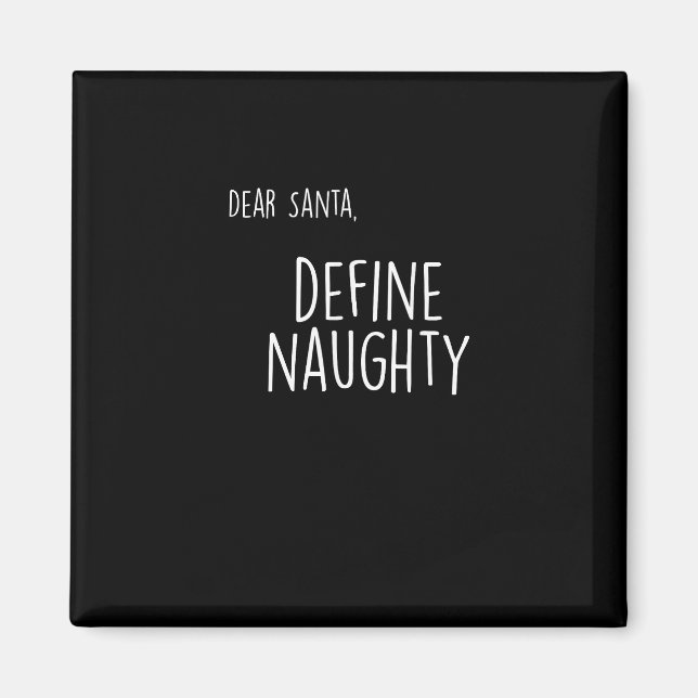 Funny Christmas Naughty Nice Santa Checklist  Magnet (Vorne)