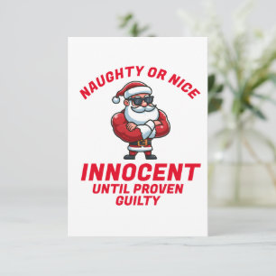 Funny Christmas Naughty oder Nizza - Beweisen Sie  Karte