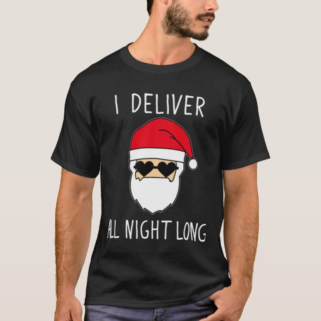 Funny Christmas Naughty Weihnachtsmann unpassend C T-Shirt (Vorderseite)