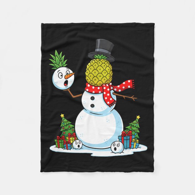 Funny Christmas Ne Snowman Xmas Mens Womens Kids  Fleecedecke (Vorderseite)