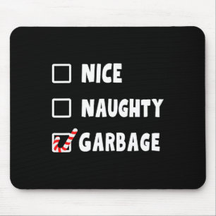 Funny Christmas Nice Naughty Garbage Trump Unterst Mousepad