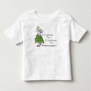 Funny Christmas Niedlich Mouse Tree Cartoon Kleinkind T-shirt
