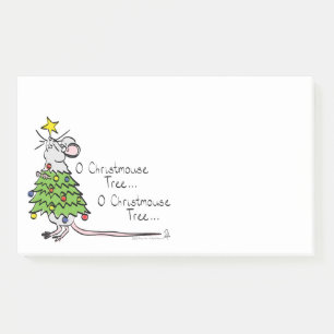 Funny Christmas Niedlich Mouse Tree Cartoon Post-it Klebezettel