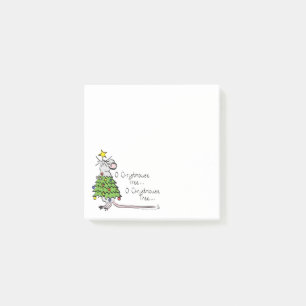 Funny Christmas Niedlich Mouse Tree Cartoon Post-it Klebezettel