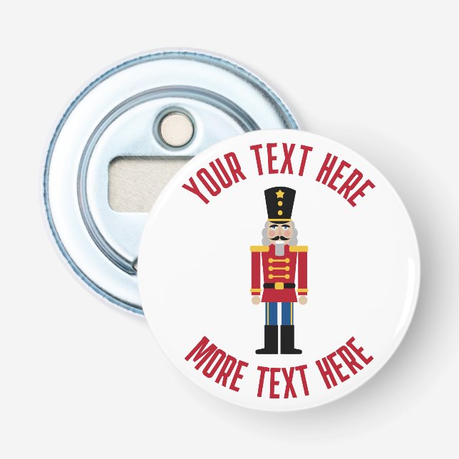 Funny Christmas Nutcracker Magnetknopföffner Flaschenöffner (Vorderseite)