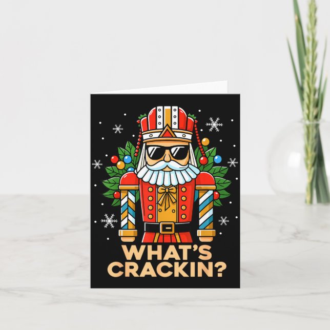 Funny Christmas Nutcracker Men Kids Teen Boys What Karte (Vorderseite)