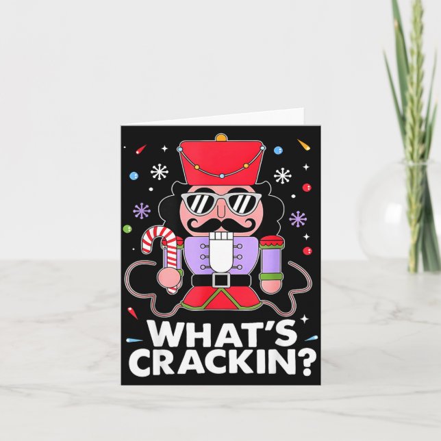 Funny Christmas Nutcracker Men Kids Teen Boys What Karte (Vorderseite)