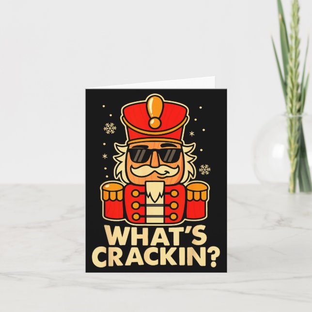 Funny Christmas Nutcracker Men Kids Teen Boys What Karte (Vorderseite)
