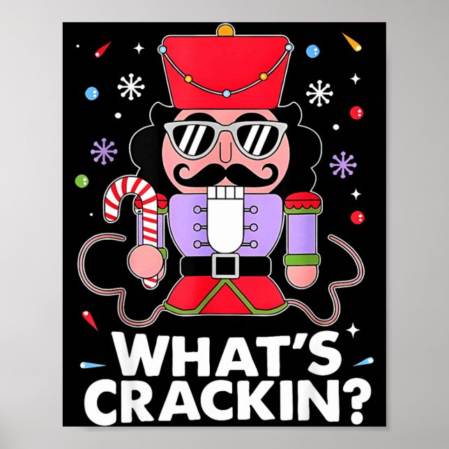 Funny Christmas Nutcracker Men Kids Teen Boys What Poster (Vorne)