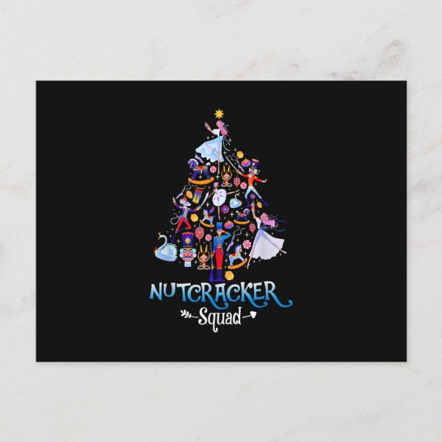 Funny Christmas Nutcracker Squad Ballet Dance Kids Postkarte (Vorderseite)