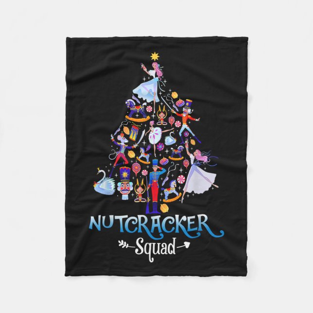 Funny Christmas Nutcracker Squad Ballett Tanz Kind Fleecedecke (Vorderseite)