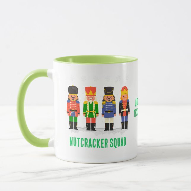 Funny Christmas Nutcracker Squad Matching Green Tasse (Links)