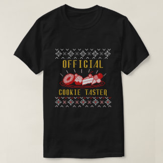 Funny Christmas "Offiziell Cookie Taster" Grafik T-Shirt