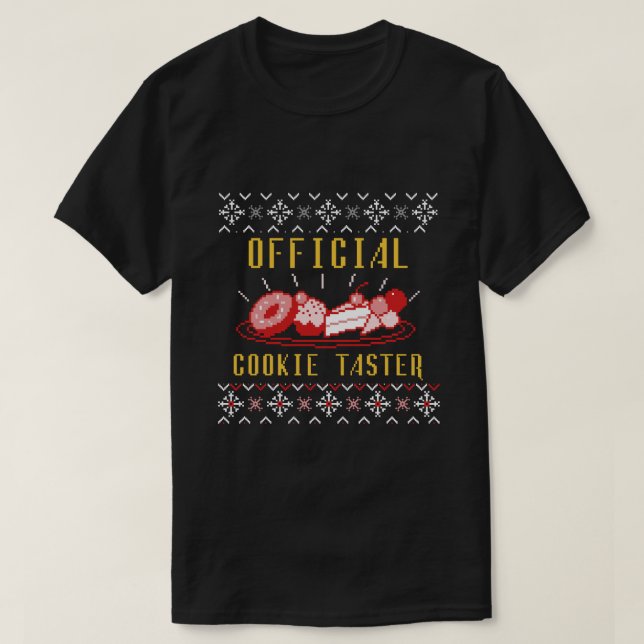 Funny Christmas "Offiziell Cookie Taster" Grafik T-Shirt (Design vorne)