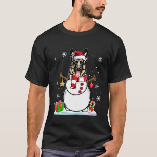 Funny Christmas Pajama German Shepherd Dog Santa S T-Shirt