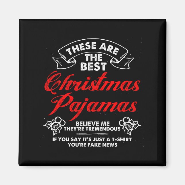 Funny Christmas Pajamas Donald Trump Gag Joke Pjs  Magnet (Vorne)