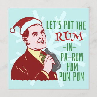 Funny Christmas Party Retro Rum Erwachsenenurlaub Einladung