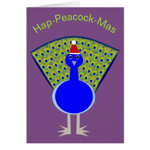 Funny Christmas Peacock