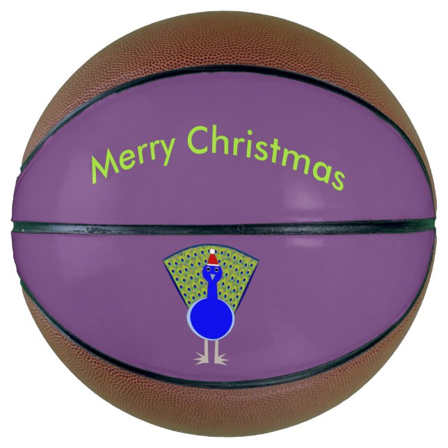 Funny Christmas Peacock Basketball (Vorderseite)