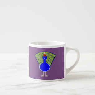 Funny Christmas Peacock Espressotasse