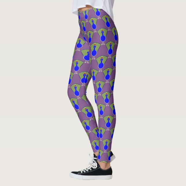 Funny Christmas Peacock Leggings (Links)