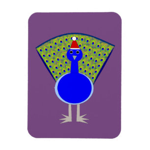 Funny Christmas Peacock Magnet