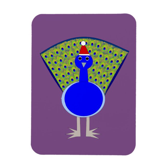 Funny Christmas Peacock Magnet (Vertikal)