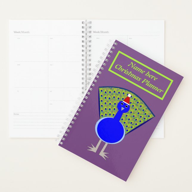 Funny Christmas Peacock Personalisiert Planer (Anzeige)