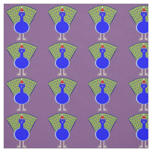 Funny Christmas Peacock Stoff (Muster)