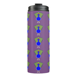 Funny Christmas Peacock Thermosbecher